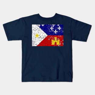 Peeling Acadiana Flag Kids T-Shirt